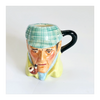 Vintage 1980's Glazed Ceramic Sherlock Holmes Miniature Toby Jug / Character Jug Signed Peter Jackson by Franklin Mint