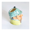 Vintage 1980's Glazed Ceramic Sherlock Holmes Miniature Toby Jug / Character Jug Signed Peter Jackson by Franklin Mint