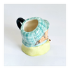 Vintage 1980's Glazed Ceramic Sherlock Holmes Miniature Toby Jug / Character Jug Signed Peter Jackson by Franklin Mint