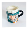 Vintage 1980's Glazed Ceramic Ivanhoe Miniature Toby Jug / Character Jug Signed Peter Jackson by Franklin Mint