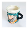 Vintage 1980's Glazed Ceramic Ivanhoe Miniature Toby Jug / Character Jug Signed Peter Jackson by Franklin Mint