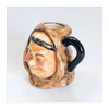 Vintage 1980's Glazed Ceramic  Friar Tuck Miniature Toby Jug / Character Jug Signed Peter Jackson by Franklin Mint