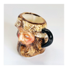 Vintage 1980's Glazed Ceramic  Robinson Crusoe Miniature Toby Jug / Character Jug Signed Peter Jackson by Franklin Mint