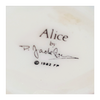 Vintage 1980's Glazed Ceramic Alice Miniature Toby Jug / Character Jug Signed Peter Jackson by Franklin Mint
