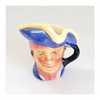 Vintage 1980's Glazed Ceramic Long John Silver Miniature Toby Jug / Character Jug Signed Peter Jackson by Franklin Mint