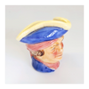 Vintage 1980's Glazed Ceramic Long John Silver Miniature Toby Jug / Character Jug Signed Peter Jackson by Franklin Mint