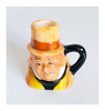 Vintage 1980's Glazed Ceramic Micawber Miniature Toby Jug / Character Jug Signed Peter Jackson by Franklin Mint