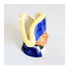 Vintage 1980's Glazed Ceramic Hornblower Miniature Toby Jug / Character Jug Signed Peter Jackson by Franklin Mint