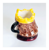 Vintage 1980's Glazed Ceramic King Arthur Miniature Toby Jug / Character Jug Signed Peter Jackson by Franklin Mint