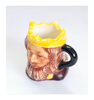 Vintage 1980's Glazed Ceramic King Arthur Miniature Toby Jug / Character Jug Signed Peter Jackson by Franklin Mint