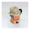 Vintage 1980's Glazed Ceramic Dr. Watson Miniature Toby Jug / Character Jug Signed Peter Jackson by Franklin Mint