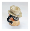 Vintage 1980's Glazed Ceramic Dr. Watson Miniature Toby Jug / Character Jug Signed Peter Jackson by Franklin Mint