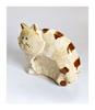 Contemporary Design Hand Made Studio Pottery Glazed Ceramic Cat Statuette / Ornament