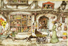 Vintage 1970's "The Toy Shop" by Anton Pieck, Wood Framed Reproduction Printed in Holland
