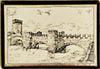 Rare Vintage 1950's Italian Silver 800 Engraving Art Plaque / Wall Art of "Verona Ponte Scaligero"