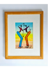 Gakonga African Art Lithograph Print, Mounted and Framed