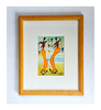 Gakonga African Art Lithograph Print, Mounted and Framed