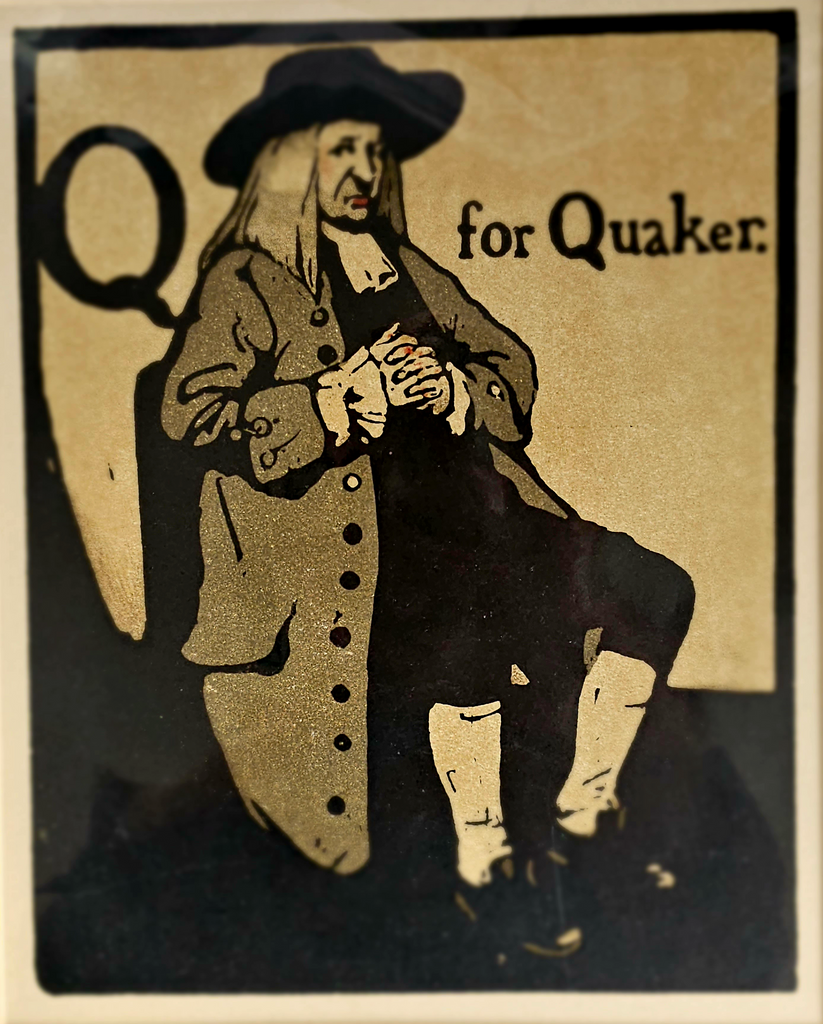 Q for Quaker, 1898 From the Alphabet Series by Sir William Nicholson, Original Lithograph after Hand Coloured Woodcut
