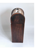 Antique 1900's Hinged-Top Wooden Wine Box with a Copper Handle