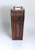 Antique 1900's Hinged-Top Wooden Wine Box with a Copper Handle