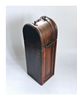 Antique 1900's Hinged-Top Wooden Wine Box with a Copper Handle