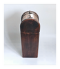 Antique 1900's Hinged-Top Wooden Wine Box with a Copper Handle