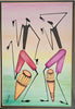 Gakonga African Art Lithograph Print, Mounted and Framed