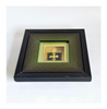Buddhist Double Dorje Varja Spiritual Power Gold Plated Pendant in a Beautiful Wooden Frame