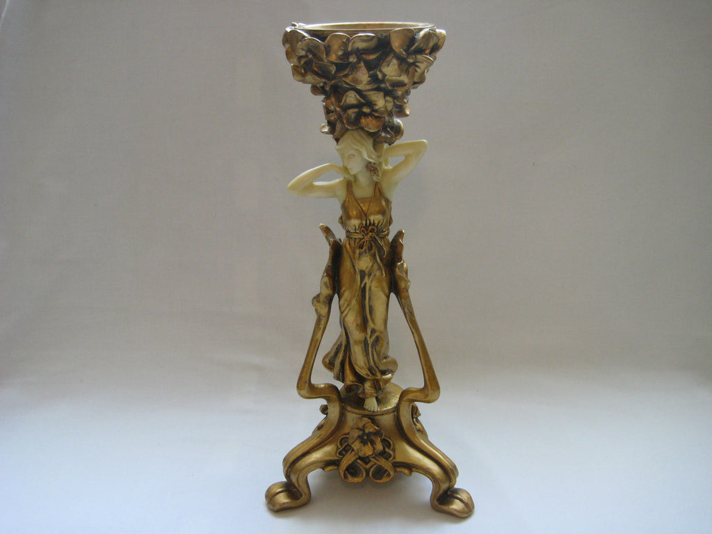 Vintage Art Deco candlestick sculpture