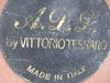 Handcrafted Vittorio Tessaro Boy Figurine in Capodimonte on a wooden stand