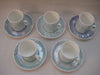 Wedgwood metallised bone china set of 5 coffee cups and saucers with a contemporary design