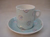 Wedgwood metallised bone china set of 5 coffee cups and saucers with a contemporary design