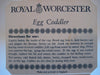 Royal Worcester Egg Coddlers Bird Design