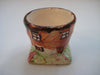 Art Deco 1940's hand painted Price Bros Cottage Ware set of four egg cups with a tray