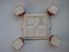Art Deco 1940's hand painted Price Bros Cottage Ware set of four egg cups with a tray