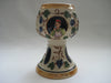 Vintage German Staffel / Stein Stoneware Pottery Wine Chalice Goblet Glass handmade Gelnhausen