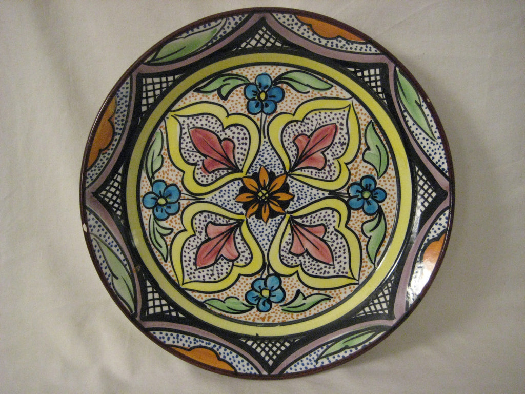 Hand painted ceramic decorative plate made in Spain