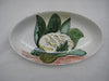 Ceramic oval shaped dish with vegetable drawing hand painted in Italy by Mancioli