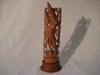 Antique wood carved sculpture of a Hindu Goddess in sandalwood