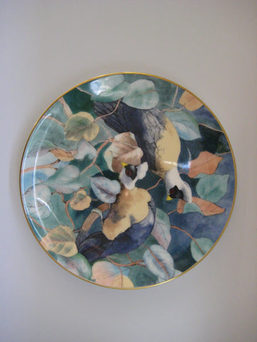 The White-Crested Turaco Wedgwood Limited Edition Decorative Collector Plate designed and painted by Emma Faull