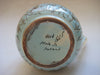 Vintage Gouda Holland Turquoise Creamer / Milk Jug with gold handle and rim