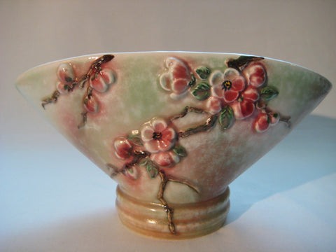 Vintage 1950's hand painted SylvaC apple blossom vase, design no. 2812