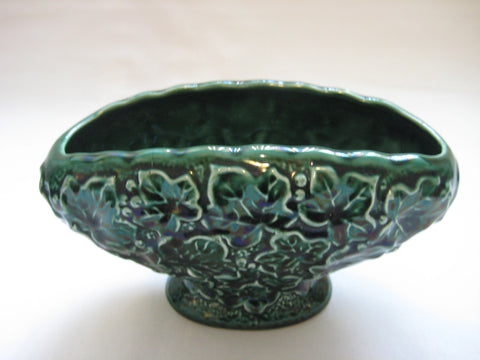 Vintage 1950's hand painted SylvaC green ivy leaves posy bowl series 2044