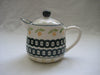 W'ART dinnerware hand painted original Italian design - Set of four cups & saucers and a teapot