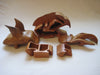 Mahogany Sculpted Puzzle Box  / Jewellery Box of a Bird with Hidden Drawers Hand Crafted by Salvador Petzey from Guatemala