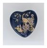 Vintage Japanese Glazed Ceramic Heart Shaped Trinket / Pill Box