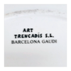 Beautiful Vintage Art Trencadis S.L. Barcelona Glazed Ceramic Gaudi Mosaic pattern Cup and Saucer