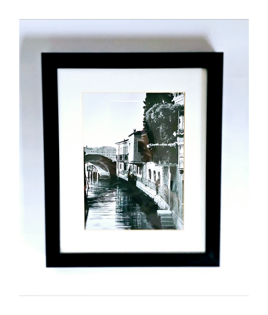 Alan Blaustein's Black and White Photo Print Beautifully Framed in Contemporary Style - The Italian Collection (1 of 8) - Ponti Di Venezia V