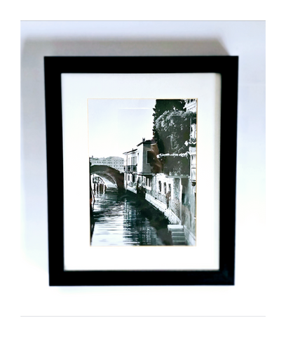Alan Blaustein's Black and White Photo Print Beautifully Framed in Contemporary Style - The Italian Collection (1 of 8) - Ponti Di Venezia V