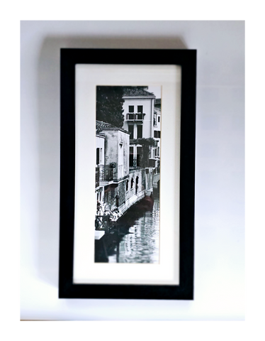 Alan Blaustein's Black and White Photo Print Beautifully Framed in Contemporary Style - The Italian Collection (1 of 8) - Ponti Di Venezia IV